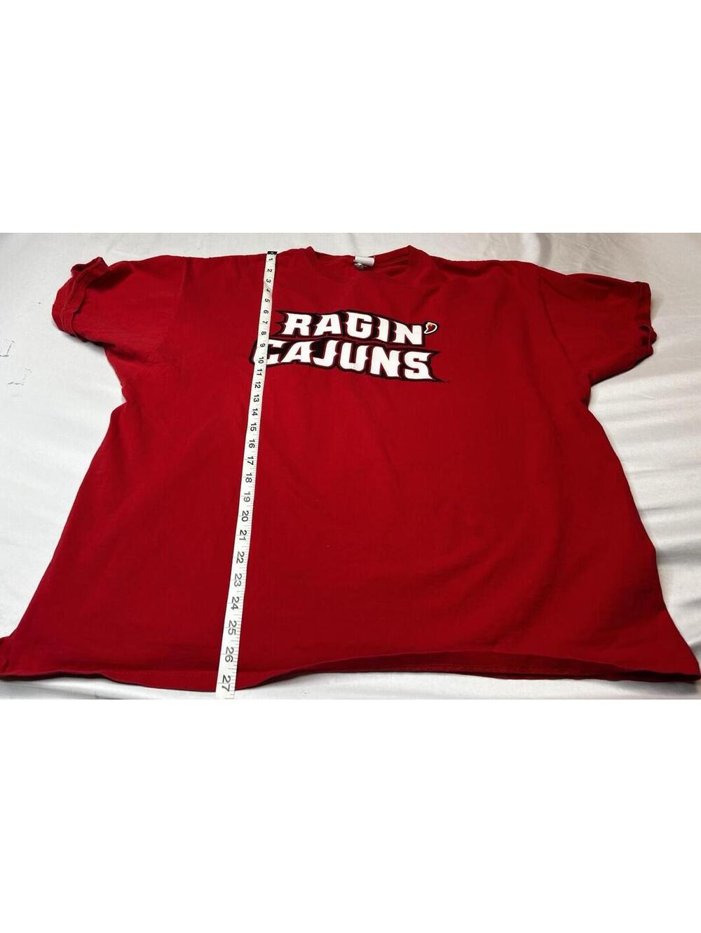 Ragin Cajuns T-Shirt Mens 2XL Red Soffe University Louisiana Lafayette UL NCAA